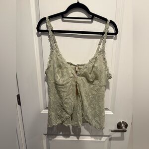 SKIMS Stretch Lace Babydoll Top in Talc